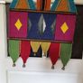 Large Vintage Boho Macrame Woven Textile Nepalese Wall Hanging with Bells Image 2