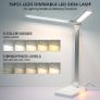 NEW SALE | LED Desk Lamp, Dual Swing-Arm Table Lamp with 5 Color Modes & 5 Brightness Levels, 45Min Auto-Timer, 3 Night Light Modes Eye-Caring Desk Light for Study, Working, Bedroom Image 2