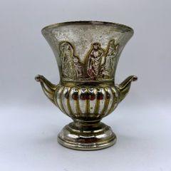 Vintage Flower Holder Posy Vase with Neoclassical Style in Silver Plate