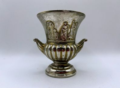 Vintage Flower Holder Posy Vase with Neoclassical Style in Silver Plate