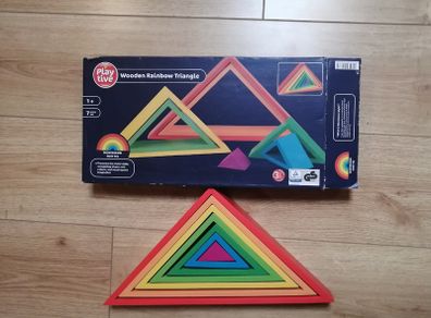 Wooden Rainbow Triangle (montessori) 7pc