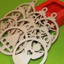 Christmas angel, xmas, stars, wood craft decoration set of 9 laser cut HANGING Image 4