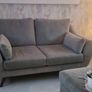 3 piece sofa 3 seater 2 seater n puff grey Image 3
