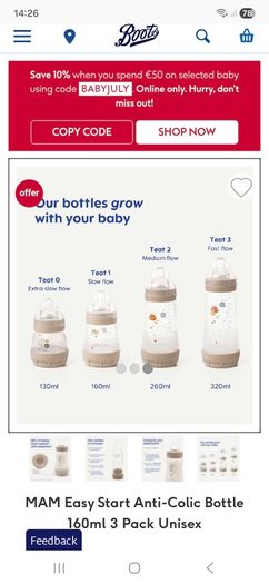 MAM baby bottles