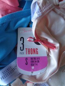 3 Pkt. Ladies Thongs for Sale