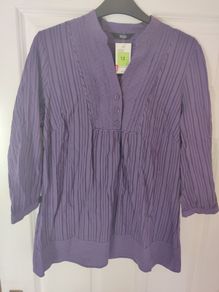 BNWT Marks & Spencer purple blouse size UK12 EU40 Postage included