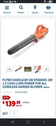 Leaf Blower Flymo 100 easyblow