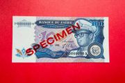 Zaire. 100 Zaire  1988  ( Specimen )  D0000000A  PICK 33AS  ( Uncirculated)