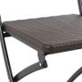 Folding Garden Chairs 4 pcs HDPE and Steel Brown Image 2