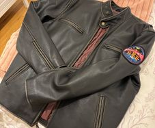 Golden Bear SF Leather Moto Jacket Quilted Lining - Size Small