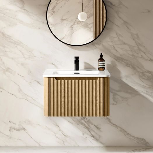 Oak Vanity with Basin