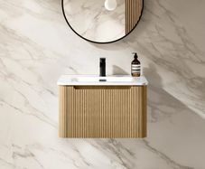 Oak Vanity with Basin