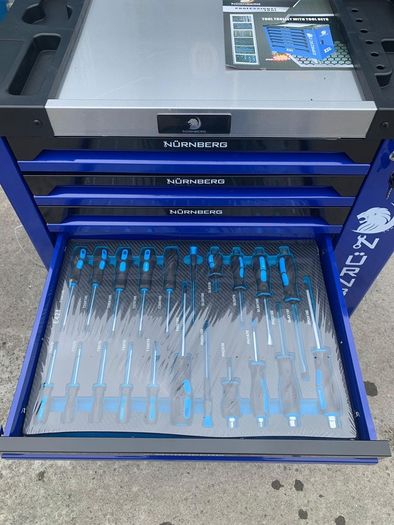 Blue Nurnberg 7/6 Tool box with tools