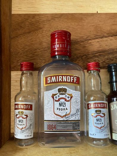 Jameson Whiskey gin vodka empty mini bottles