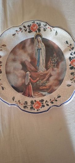 Our Lady Of Lourdes  Plate Wall  Plaque