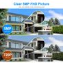 ANRAN 2TB,  5MP 4pce Outdoor WiFi Surveillance Camera Kit, 8CH System 13" NVR Monitor with 4 Cameras, 360 Swivel, Night Vision Colour, 2-Way Audio, PIR Detection, 2TB HDD Image 7