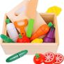 Kids Wooden Kitchen Play Food Toy Set Image 7