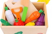 Wooden Kitchen Cut Food Kids Toy