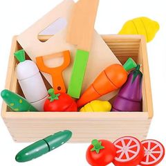 Kids Wooden Kitchen Play Food Toy Set