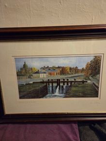 Brendan Hayes "The Grand Canal at Ranelagh" signed Lithograph