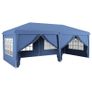 3x6m Pop-Up Gazebo, with Curtain Walls and Windows, Blue Image 2