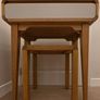 Console table with chair, solid oak Image 2