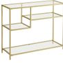 Console table gold glass and metal console table Image 3