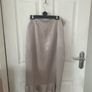 River Island Midi wrap skirt silver Image 4