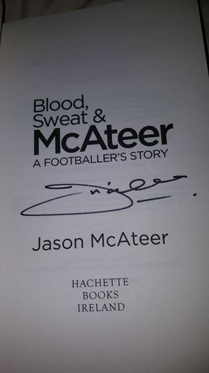 Irish and Liverpool legend Jason mcteer signed book