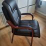 Black Leather Chair Image 4