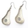 Vintage 925 Sterling Silver Purple Chalcedony Earrings Image 4