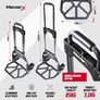 Folding Hand Truck Aluminium, Heavy Duty Hand Truck Foldable Trolley on Wheels, Multi Purpose Sack Truck Moving Trolley, 80kg Image 2