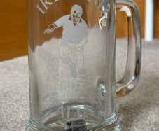 Vintage Ireland FIFA 1990 Etched Glass Mug
