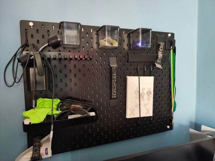 IKEA pegboard and accessories