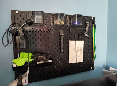 IKEA pegboard and accessories