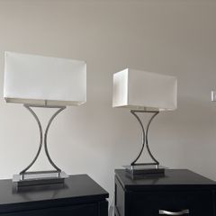 two bedside lamps