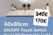 LED Bathroom Mirror Antifog Oval