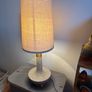 Table lamp (grey bar with gold) neutral/oatmeal colour shade Image 9