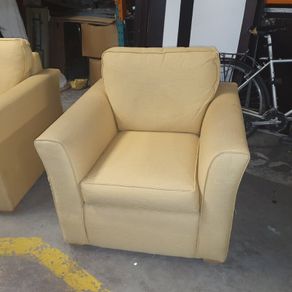 Yellow Couch and Armchairs