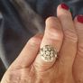 stunning vintage white gold diamond cluster ring Image 5
