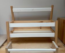 IKEA Set of FLISAT Book Display + Book Shelf partially Painted in White