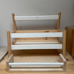 IKEA Set of FLISAT Book Display + Book Shelf partially Painted in White