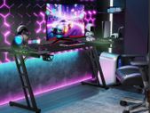 Gaming Desk with LED Lights