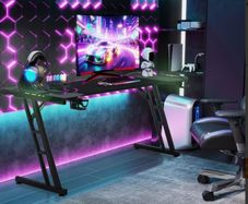 Gaming Desk with LED Lights
