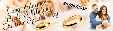Personalised Wedding Day party Banner with photos