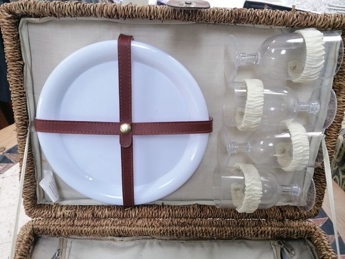 Vintage picnic basket