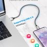 USB C Charger Cable 0.5M 2Pack Type C Charger Fast Charging 3A Lead Nylon Braided for Samsung Galaxy S21 S20 S10 S9 S8 A12 A20e A21s A40 A51,Huawei P30 P20 P40,Google Pixel,Xiaomi,Sony Xperia,Switch Image 4