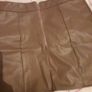 Brown/tan leather highwaist skirt Image 4