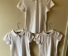 White girls polo shirts (new/as new) age 8-9