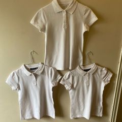 White girls polo shirts (new/as new) age 8-9